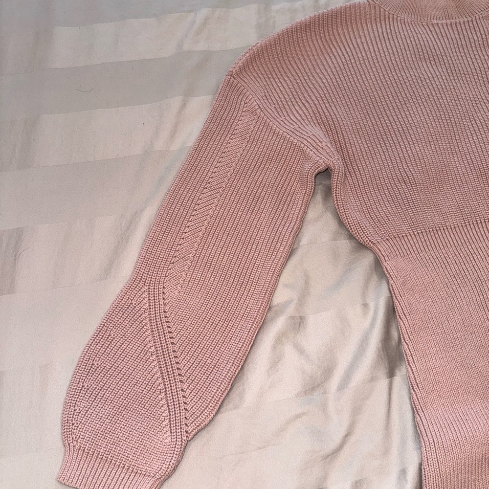 Elegant Pink Long Sleeve Dress - MAUVE - Picture 2 of 4